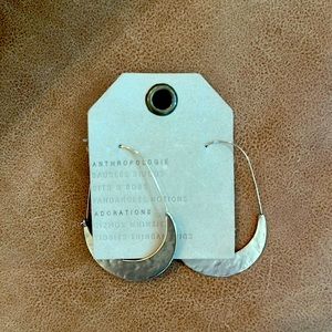 NWT Anthropologie Gold Dainty Hoops